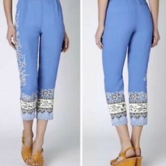 Leifnotes Floral Print Straight Leg Pants - Picture 1 of 6